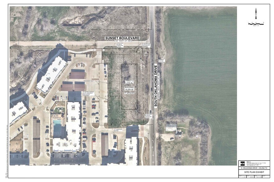Corner South Oklahoma Drive & Sunset Boulevard, Celina, TX à louer - Plan de site – Image 1 sur 1