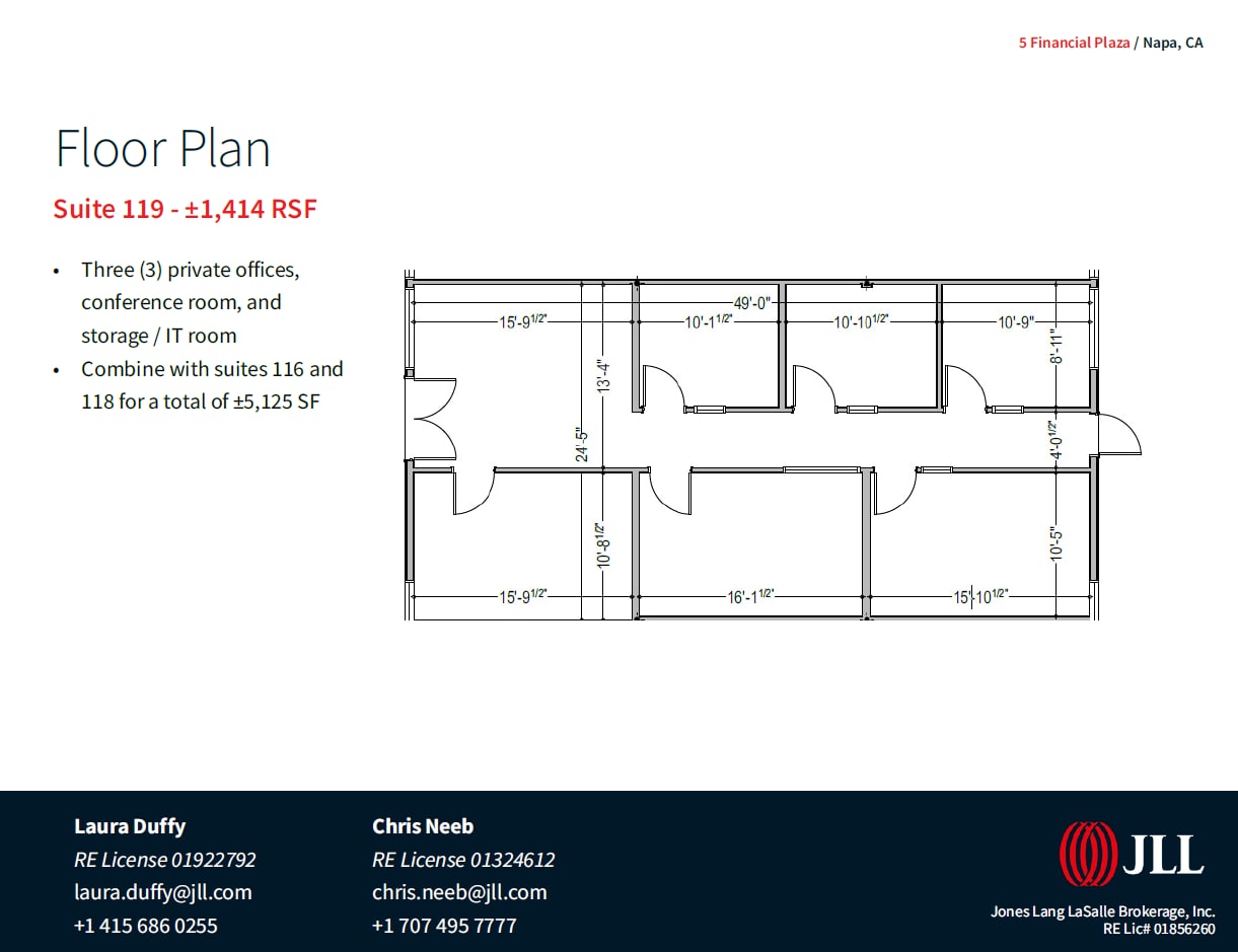 5 Financial Plz, Napa, CA à louer Plan d’étage– Image 1 sur 1
