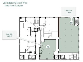 217-225 Richmond St W, Toronto, ON à louer Plan d’étage– Image 1 sur 1