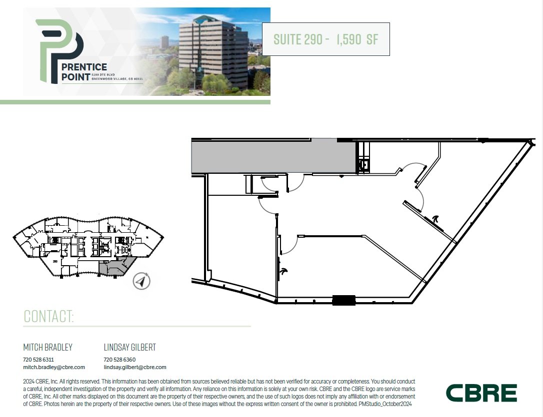 5299 Dtc Blvd, Greenwood Village, CO à louer Plan d’étage– Image 1 sur 1
