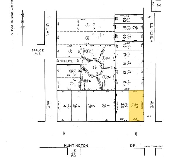1932-1936 Huntington Dr, South Pasadena, CA à louer - Plan cadastral – Image 1 sur 3