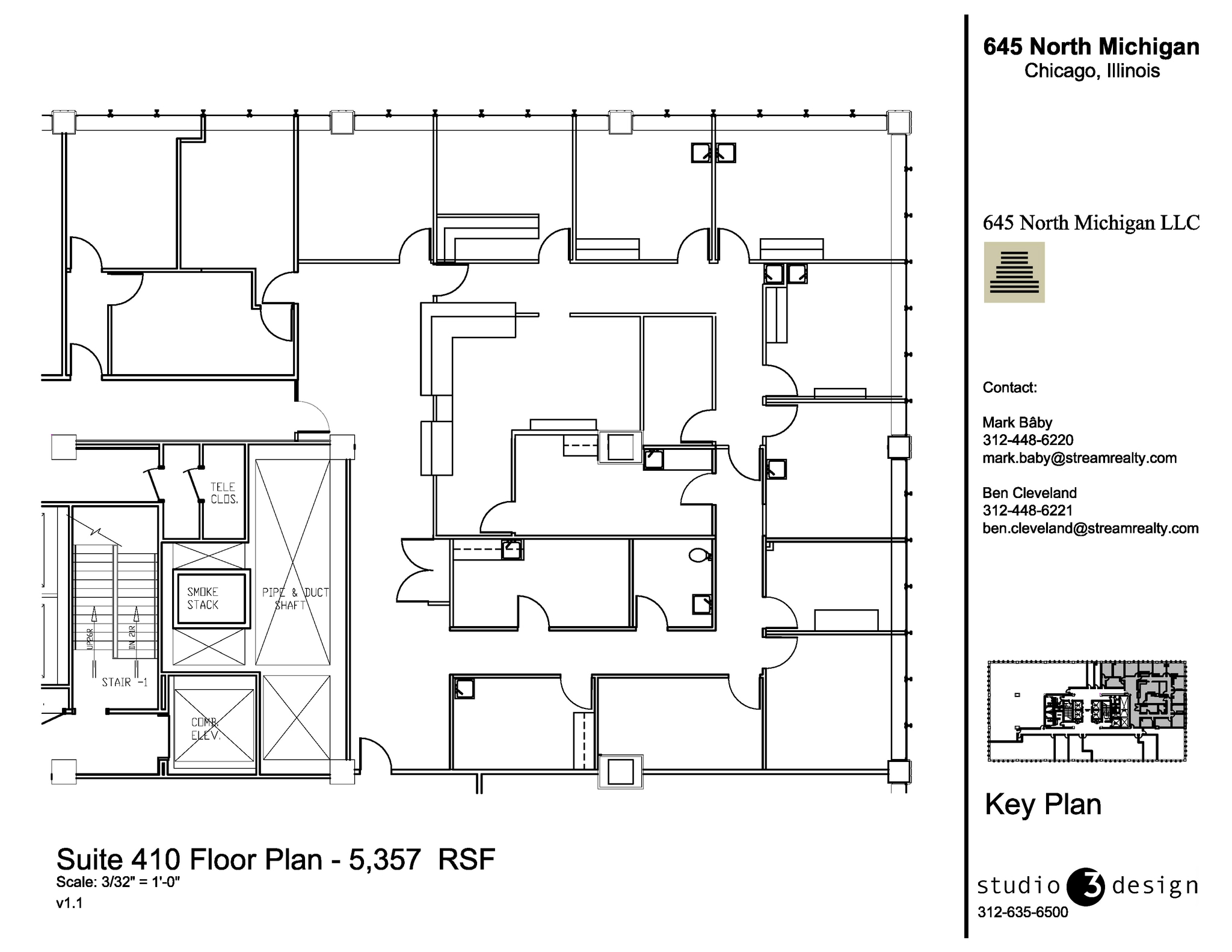 645 N Michigan Ave, Chicago, IL à louer Plan d’étage– Image 1 sur 1