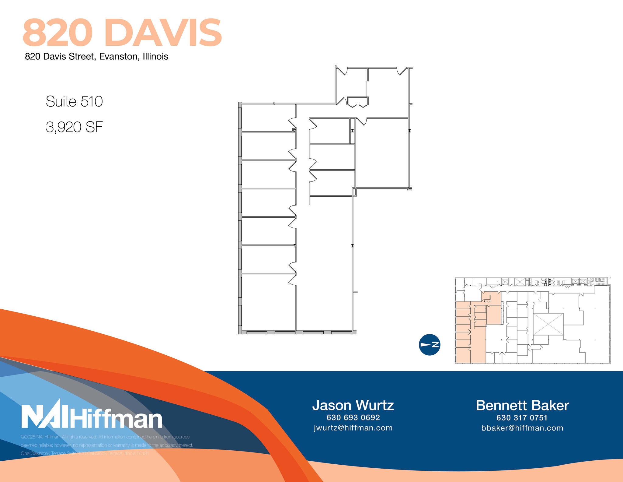 820 Davis St, Evanston, IL à louer Plan d’étage– Image 1 sur 1