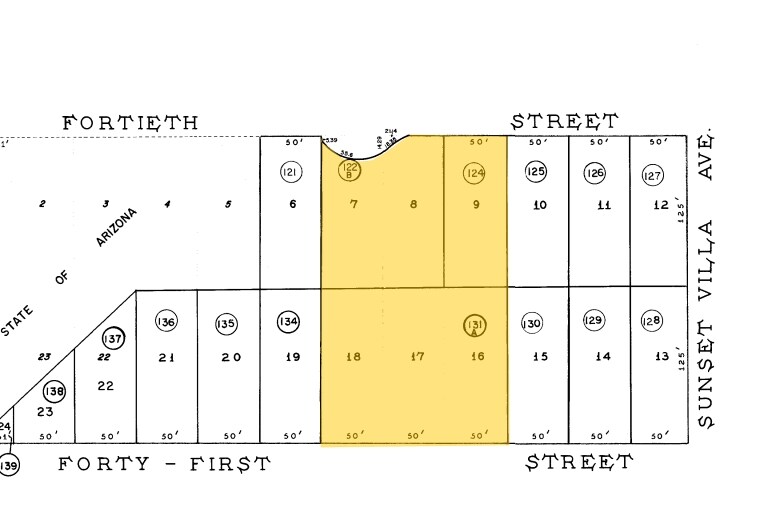 731 W 40th St, Tucson, AZ à vendre - Plan cadastral – Image 2 sur 3