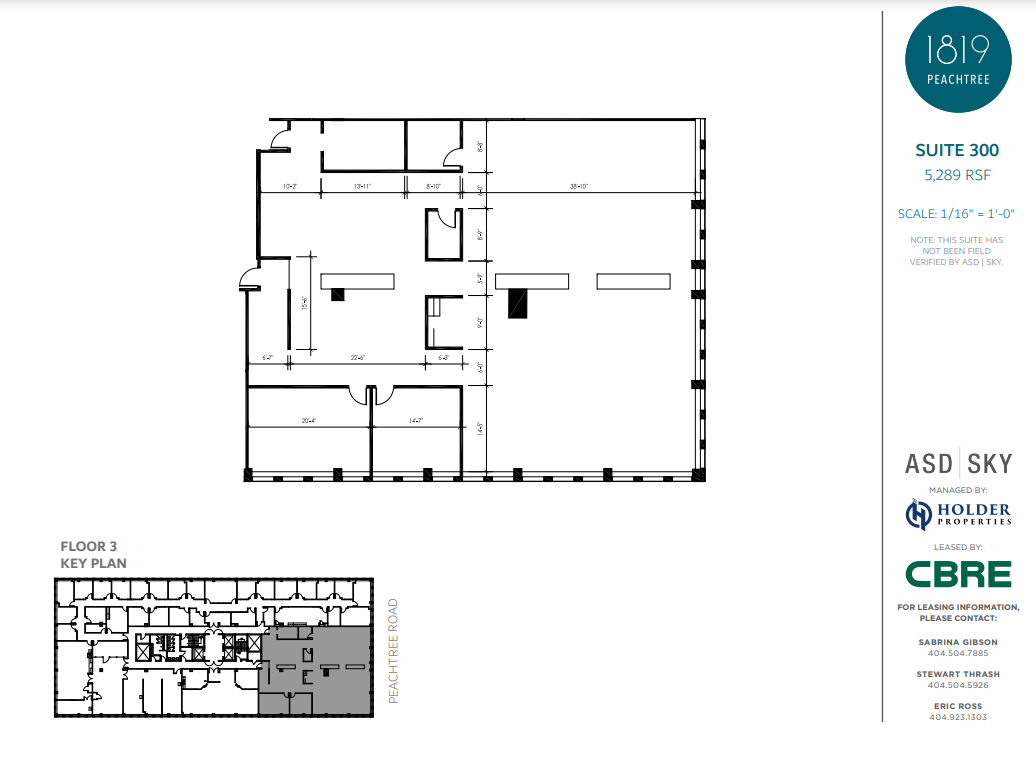 1819 Peachtree Rd NE, Atlanta, GA à louer Plan d’étage– Image 1 sur 1