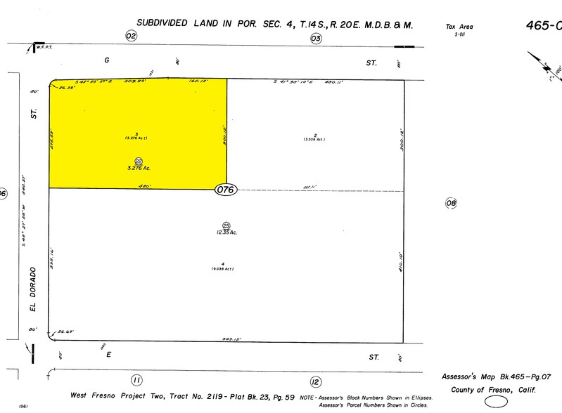 1931 G St, Fresno, CA à vendre - Plan cadastral – Image 2 sur 8