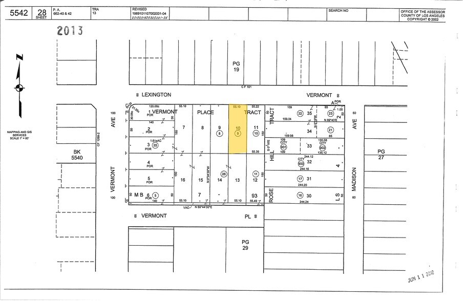 4632 Lexington Ave, Los Angeles, CA à vendre - Plan cadastral – Image 3 sur 3