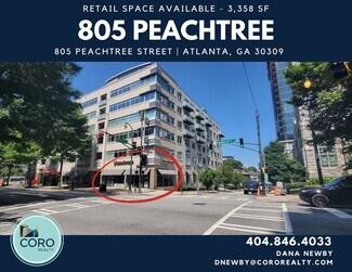 Plus de détails pour 805 Peachtree St NE, Atlanta, GA - Local commercial à louer
