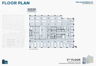 550 California St, San Francisco, CA à louer Plan d’étage– Image 1 sur 1