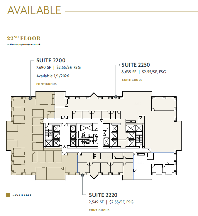 750 B St, San Diego, CA à louer Plan d’étage– Image 1 sur 1