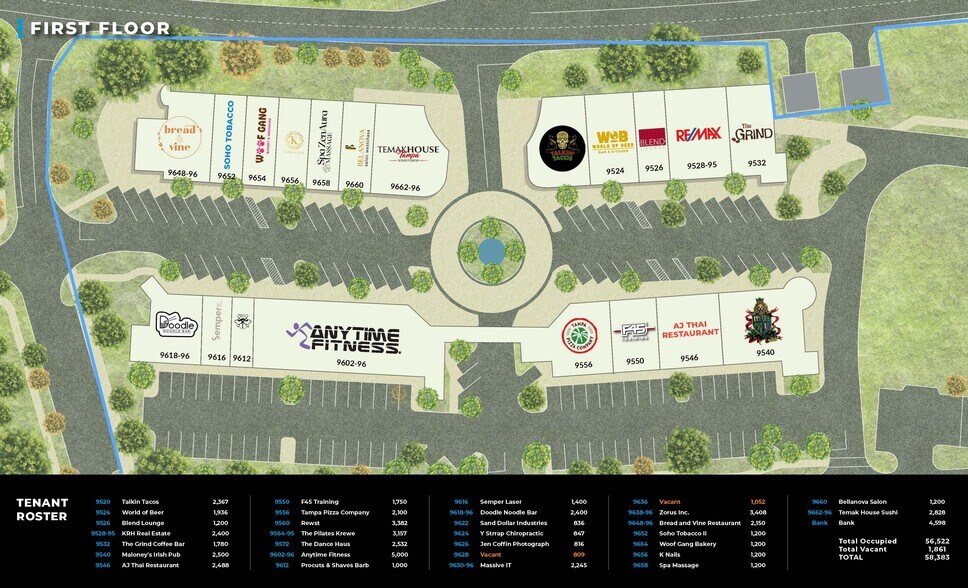 Westchase Town Center portefeuille de 4 biens à vendre sur LoopNet.fr - Plan de site – Image 3 sur 3