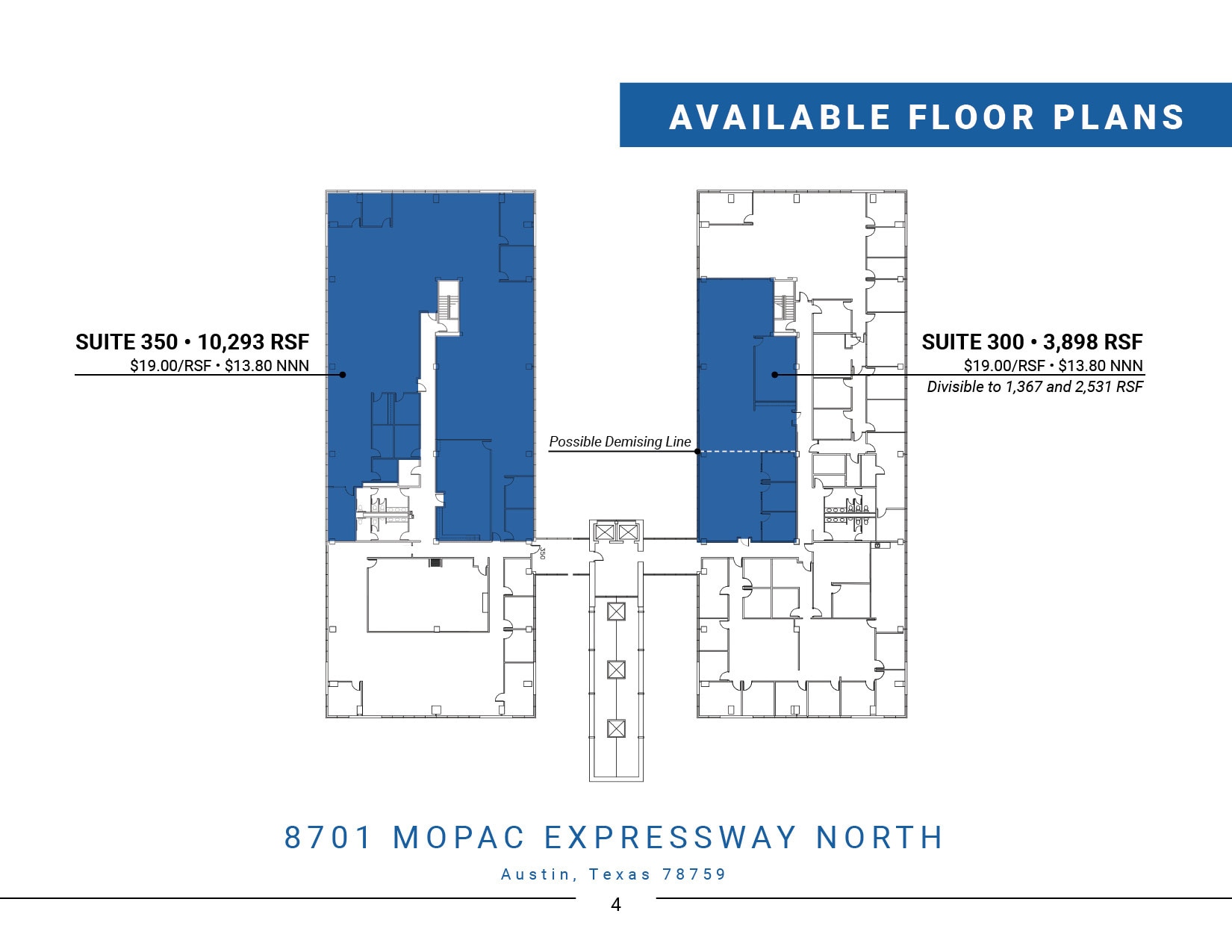 8701 N Mopac Expy, Austin, TX à louer Plan d’étage– Image 1 sur 1