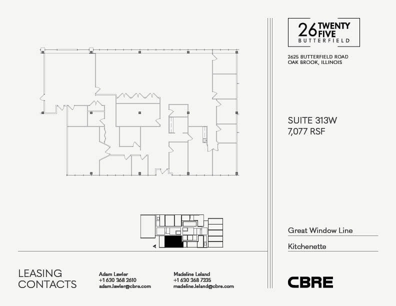 2625 Butterfield Rd, Oak Brook, IL à louer Plan d’étage– Image 1 sur 2