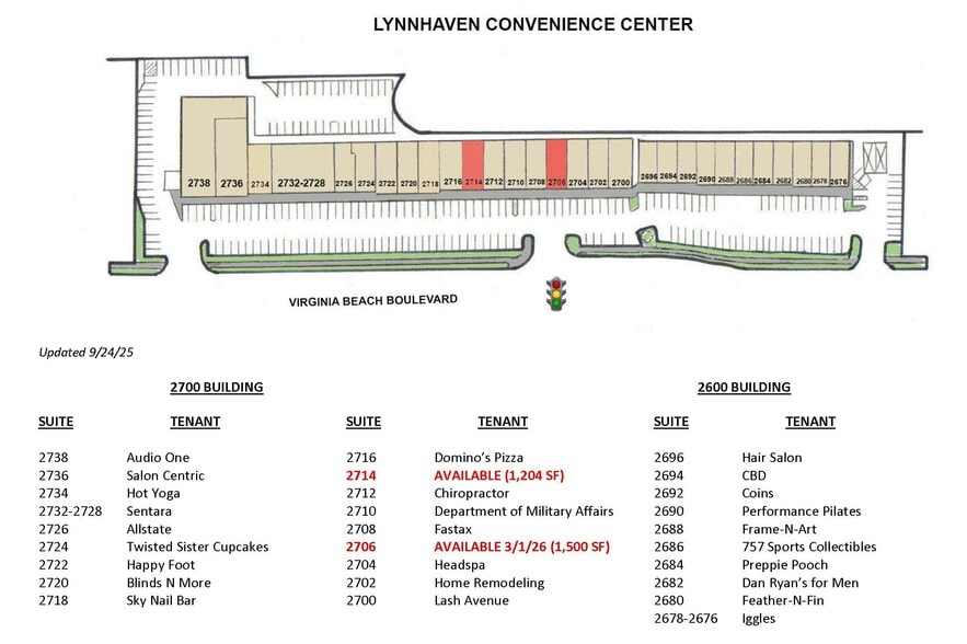2740-2762 Virginia Beach Blvd, Virginia Beach, VA à louer - Plan de site – Image 2 sur 10
