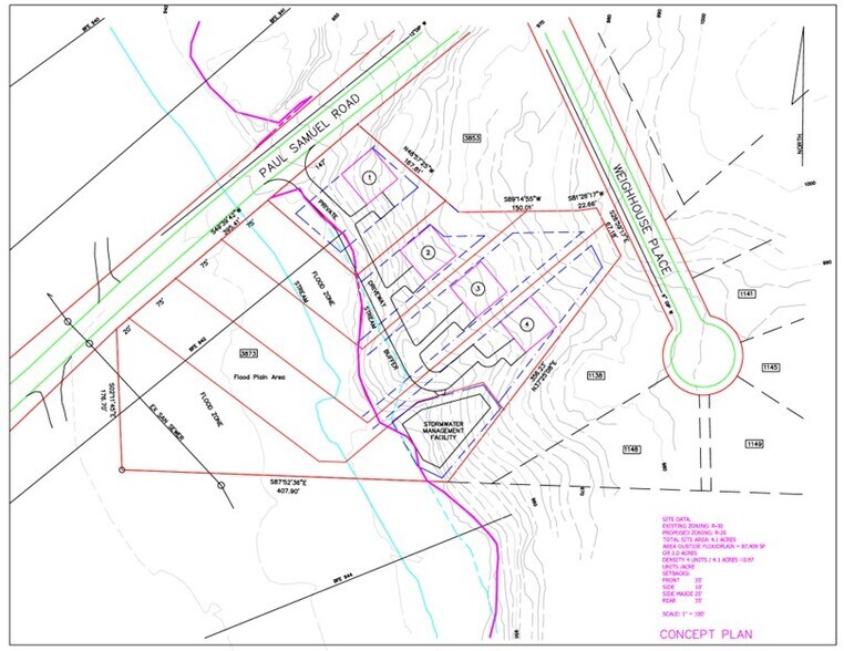 3873 Paul Samuel Rd NW, Kennesaw, GA à vendre - Plan de site – Image 2 sur 8