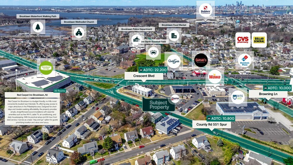 600 Crescent Boulevard, Brooklawn, NJ à vendre - Aérien – Image 3 sur 3