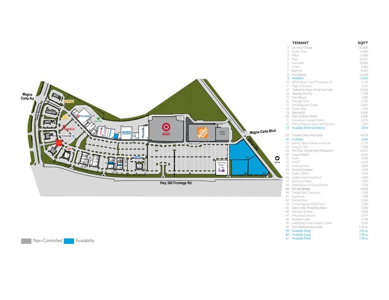 SEQ Camp Wisdom Rd & Hwy 360, Grand Prairie, TX à louer - Plan de site – Image 3 sur 3