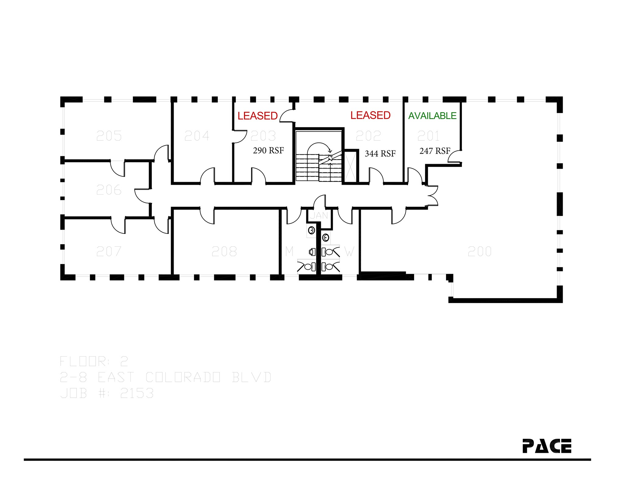 2 E Colorado Blvd, Pasadena, CA à louer Plan de site– Image 1 sur 4