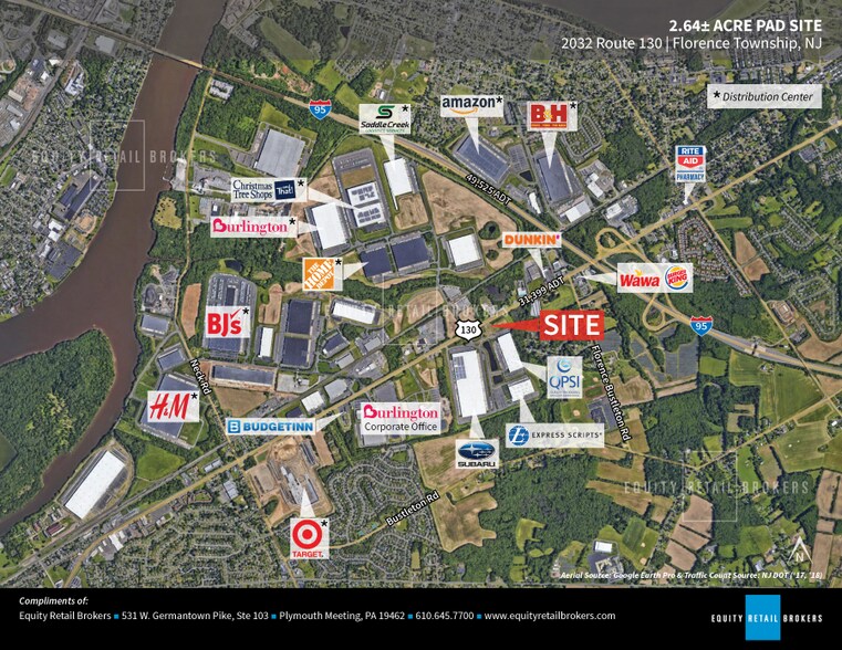 2032 Route 130 N, Burlington, NJ à louer - Aérien – Image 2 sur 2