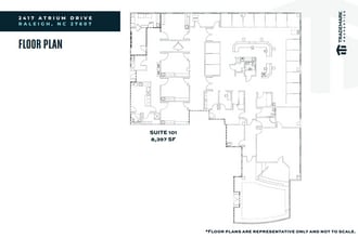 2417 Atrium Dr, Raleigh, NC à louer Plan d’étage– Image 1 sur 1
