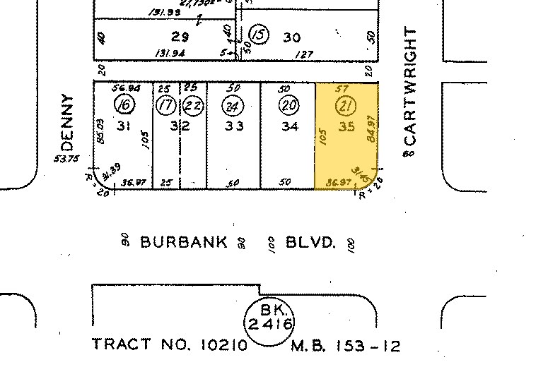 10701 Burbank Blvd, North Hollywood, CA à vendre - Plan cadastral – Image 3 sur 3