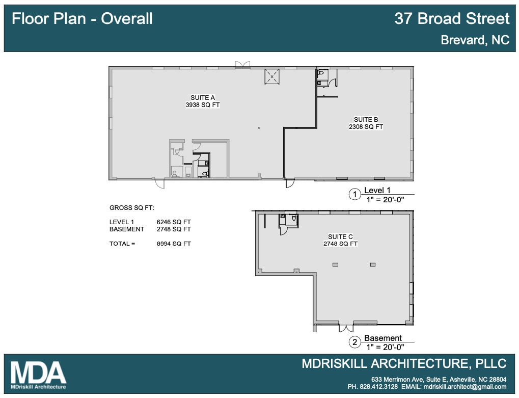37 N Broad St, Brevard, NC à louer Plan d’étage– Image 1 sur 1