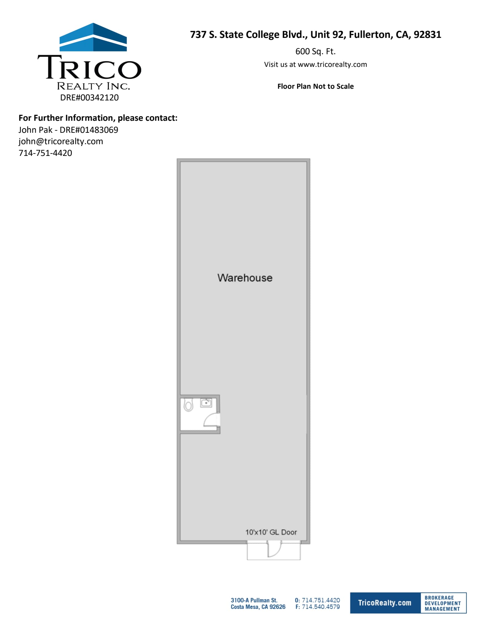 667-759 S State College Blvd, Fullerton, CA à louer Plan d’étage– Image 1 sur 1