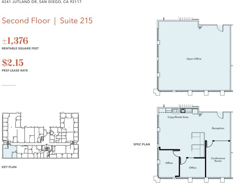 4241 Jutland Dr, San Diego, CA à louer Plan d’étage– Image 1 sur 1