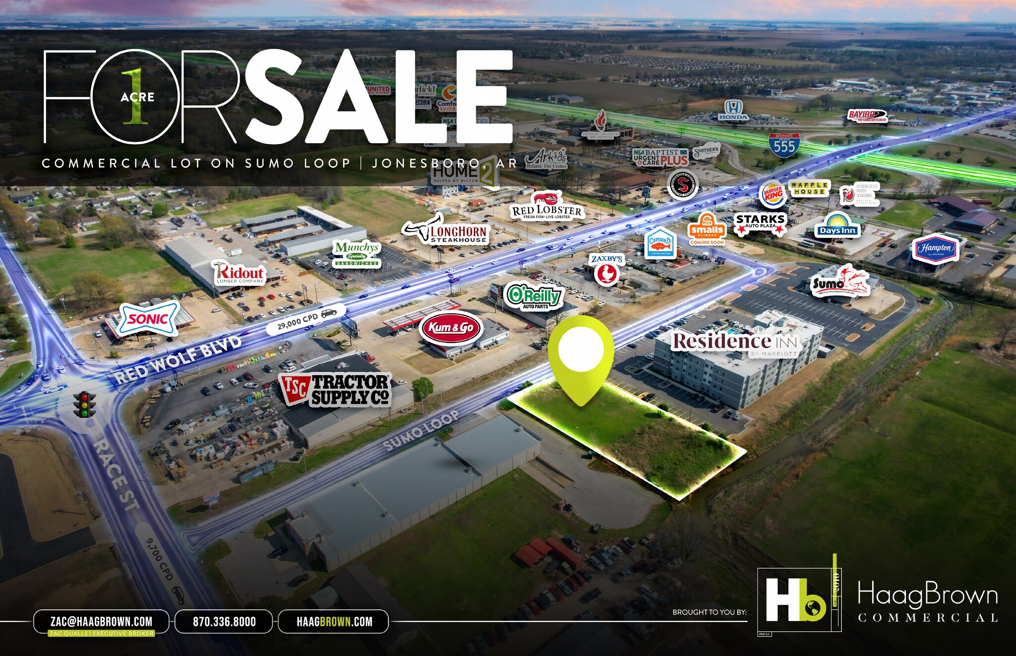 1 AC Sumo Loop, Jonesboro, AR à vendre Aérien– Image 1 sur 4