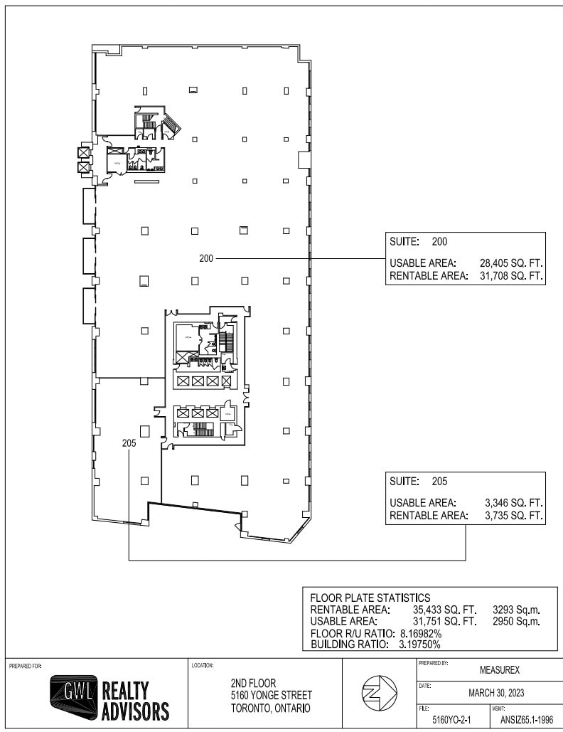 5150-5160 Yonge St, Toronto, ON à louer Plan d’étage– Image 1 sur 1