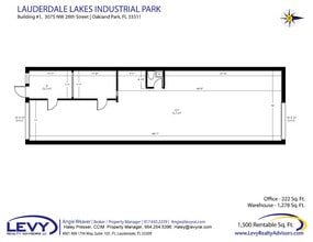 2696 NW 31st Ave, Lauderdale Lakes, FL à louer Plan d’étage– Image 2 sur 2