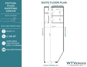 8700 Lake Forest Blvd, New Orleans, LA à louer Plan d’étage– Image 1 sur 2