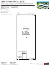 1000-1008 N Commercial Blvd, Arlington, TX à louer Plan d’étage– Image 2 sur 2
