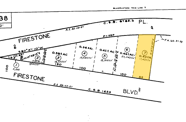 5140 Firestone Pl, South Gate, CA à vendre Plan cadastral– Image 1 sur 3