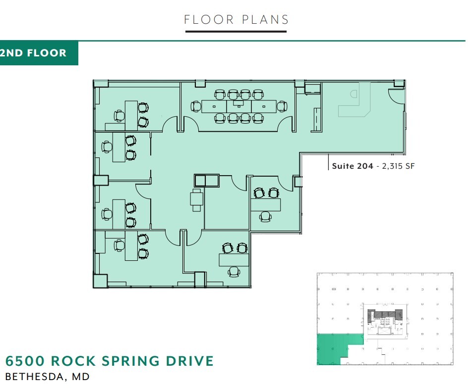 6500 Rock Spring Dr, Bethesda, MD à louer Plan d’étage– Image 1 sur 1
