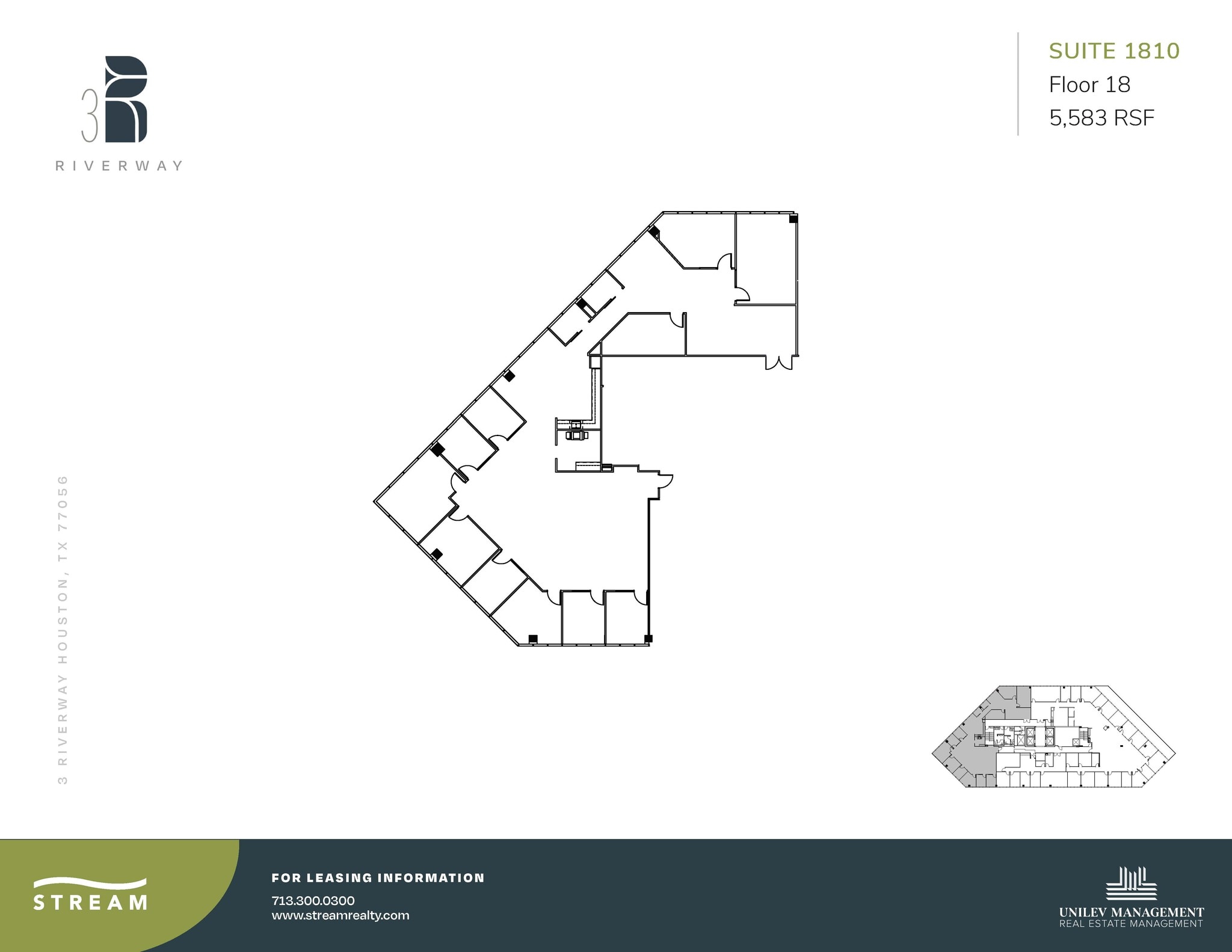 3 Riverway, Houston, TX à louer Plan d’étage– Image 1 sur 1