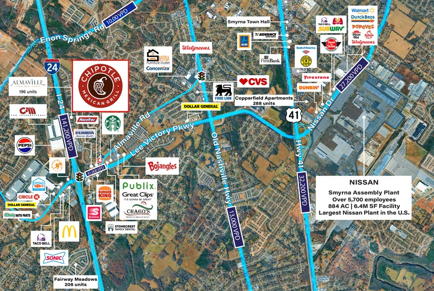 800 Seven Oaks Blvd, Smyrna, TN à vendre - Aérien – Image 2 sur 5