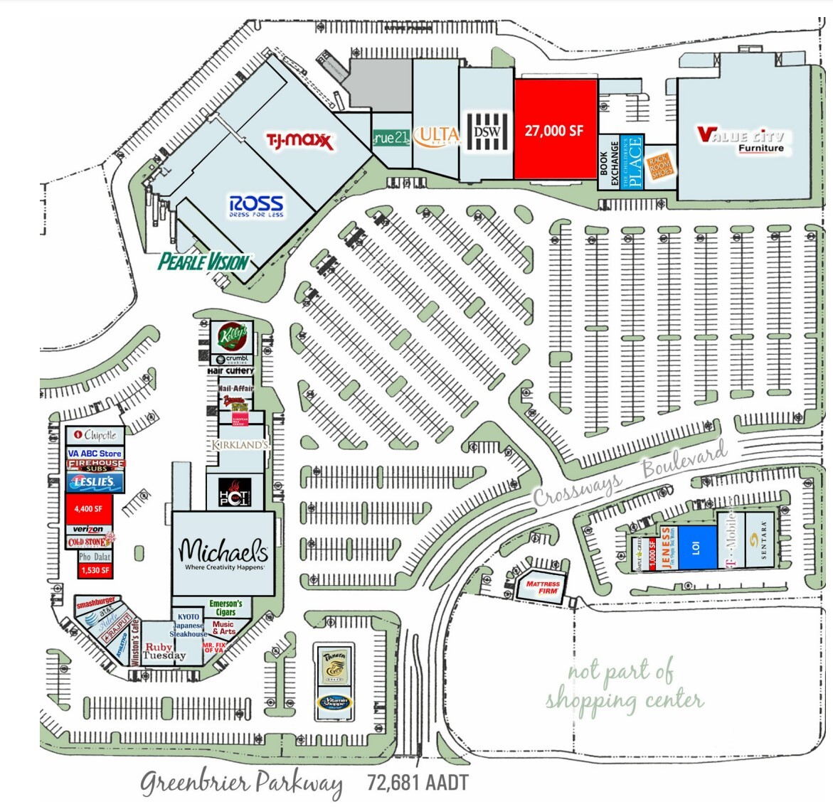 1591-1595 Crossways Blvd, Chesapeake, VA à louer Plan de site– Image 1 sur 1