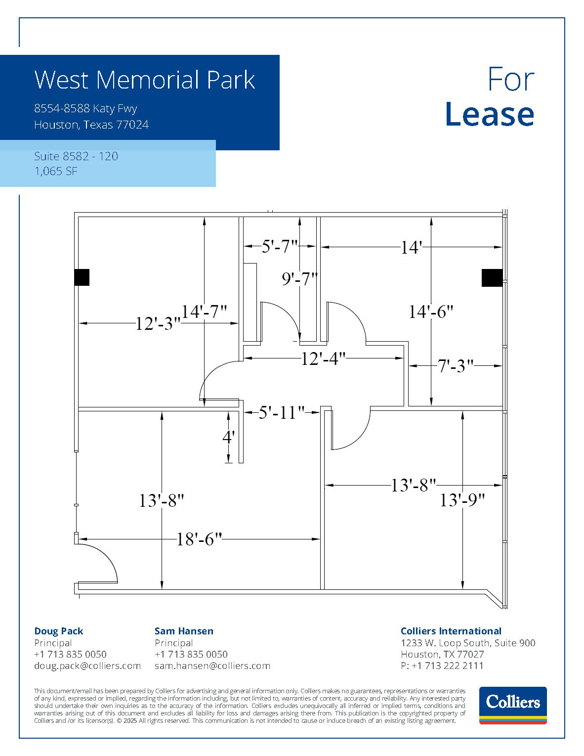 8554 Katy Fwy, Houston, TX à louer Plan d’étage– Image 1 sur 1