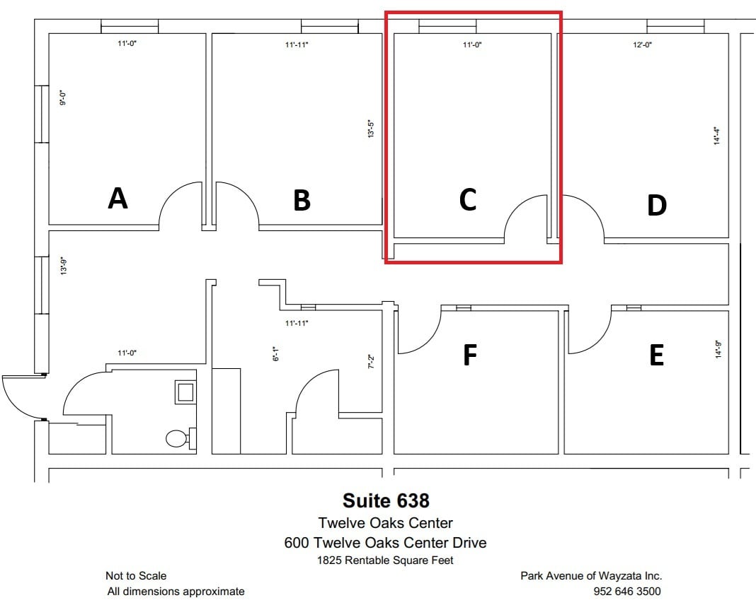 600 Twelve Oaks Center Dr, Wayzata, MN à louer Plan d’étage– Image 1 sur 1