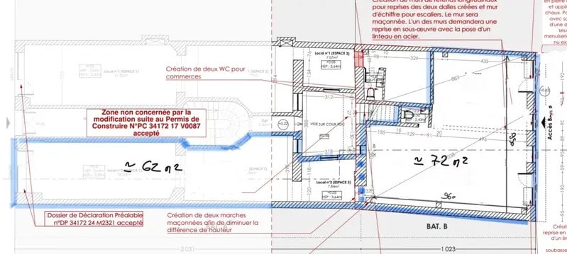 Local commercial dans Montpellier à louer - Plan d’étage – Image 2 sur 2