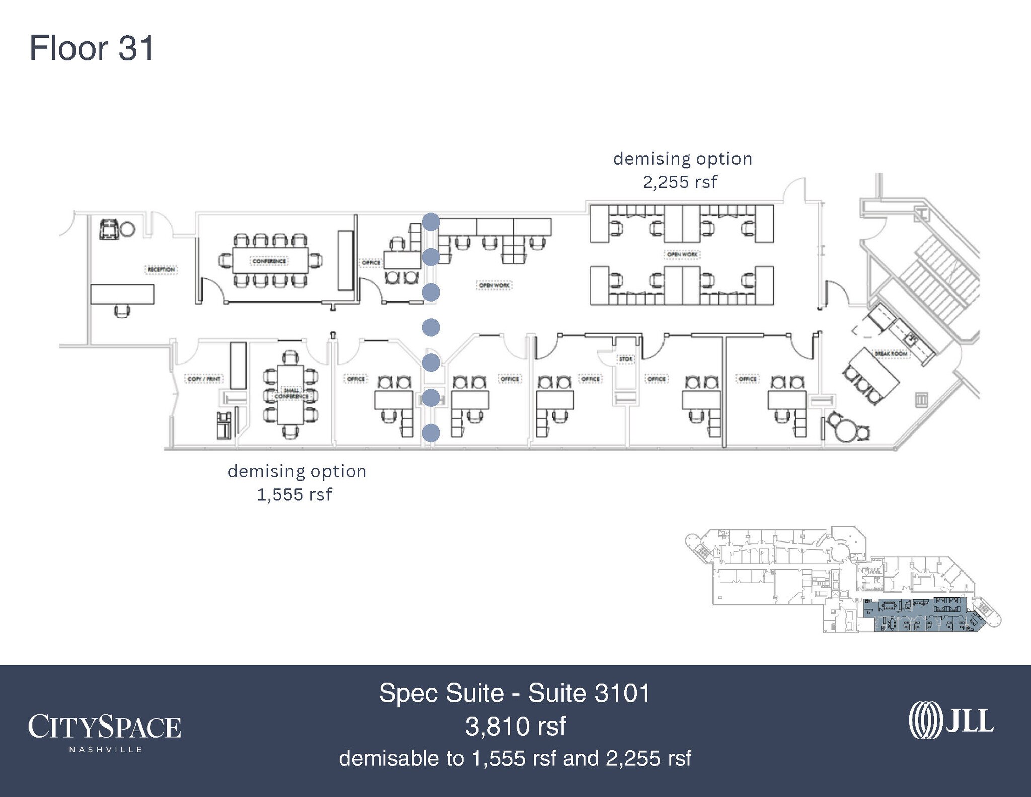 611 Commerce St, Nashville, TN à louer Plan d’étage– Image 1 sur 1