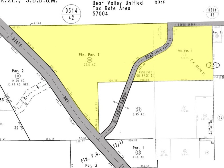 Erwin Ranch Rd, Big Bear City, CA à vendre - Plan cadastral – Image 2 sur 7