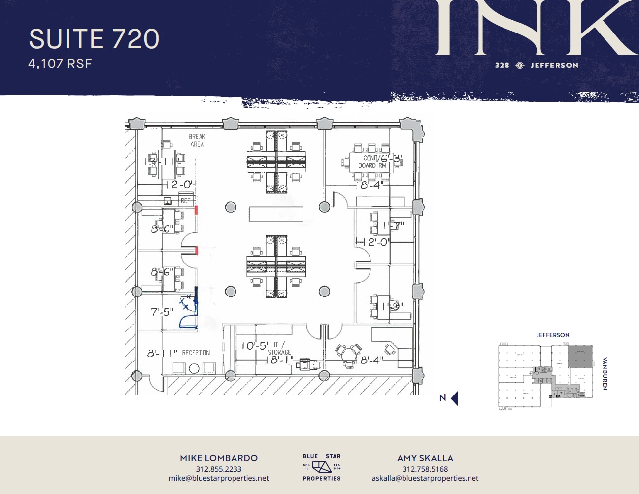 328 S Jefferson St, Chicago, IL à louer Plan d’étage– Image 1 sur 1