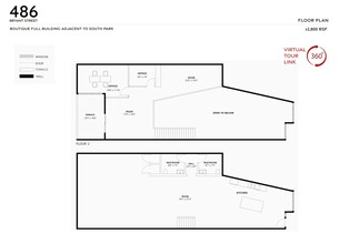 482-486 Bryant St, San Francisco, CA à louer Plan d’étage– Image 1 sur 1