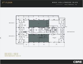 6922 Hollywood Blvd, Los Angeles, CA à louer Plan d’étage– Image 1 sur 1