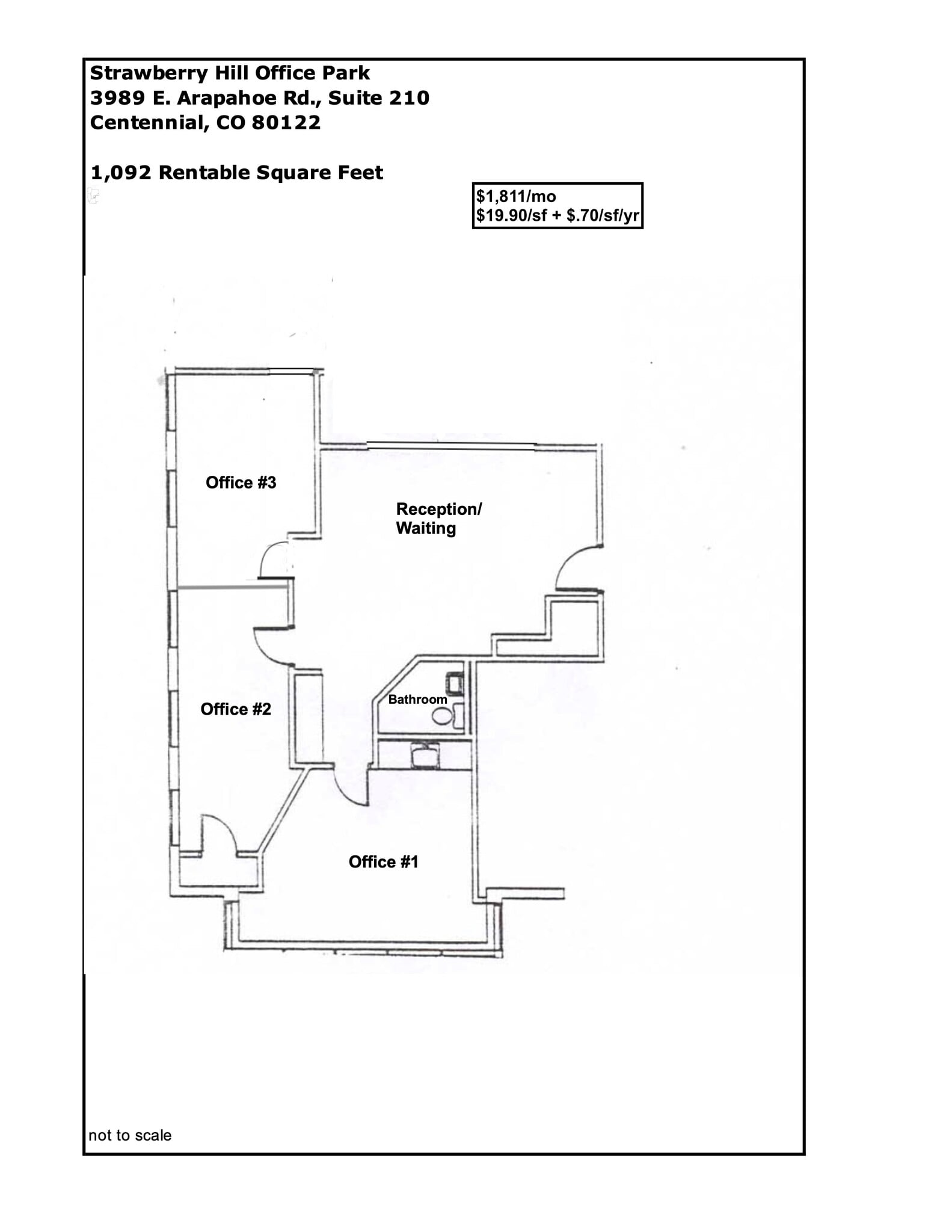 3989 E Arapahoe Rd, Centennial, CO à louer Plan d’étage– Image 1 sur 9