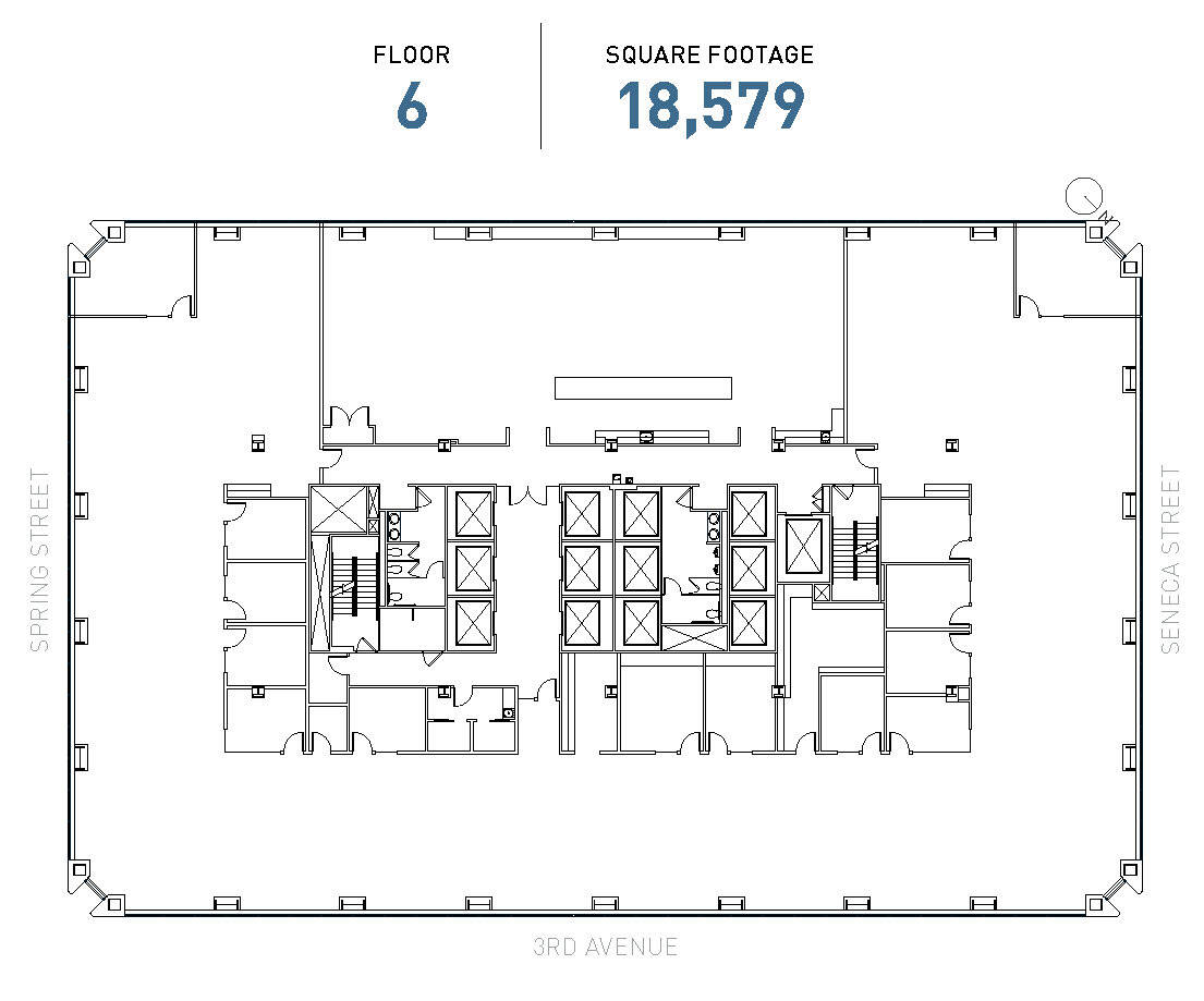 1111 3rd Ave, Seattle, WA à louer Plan d’étage– Image 1 sur 1