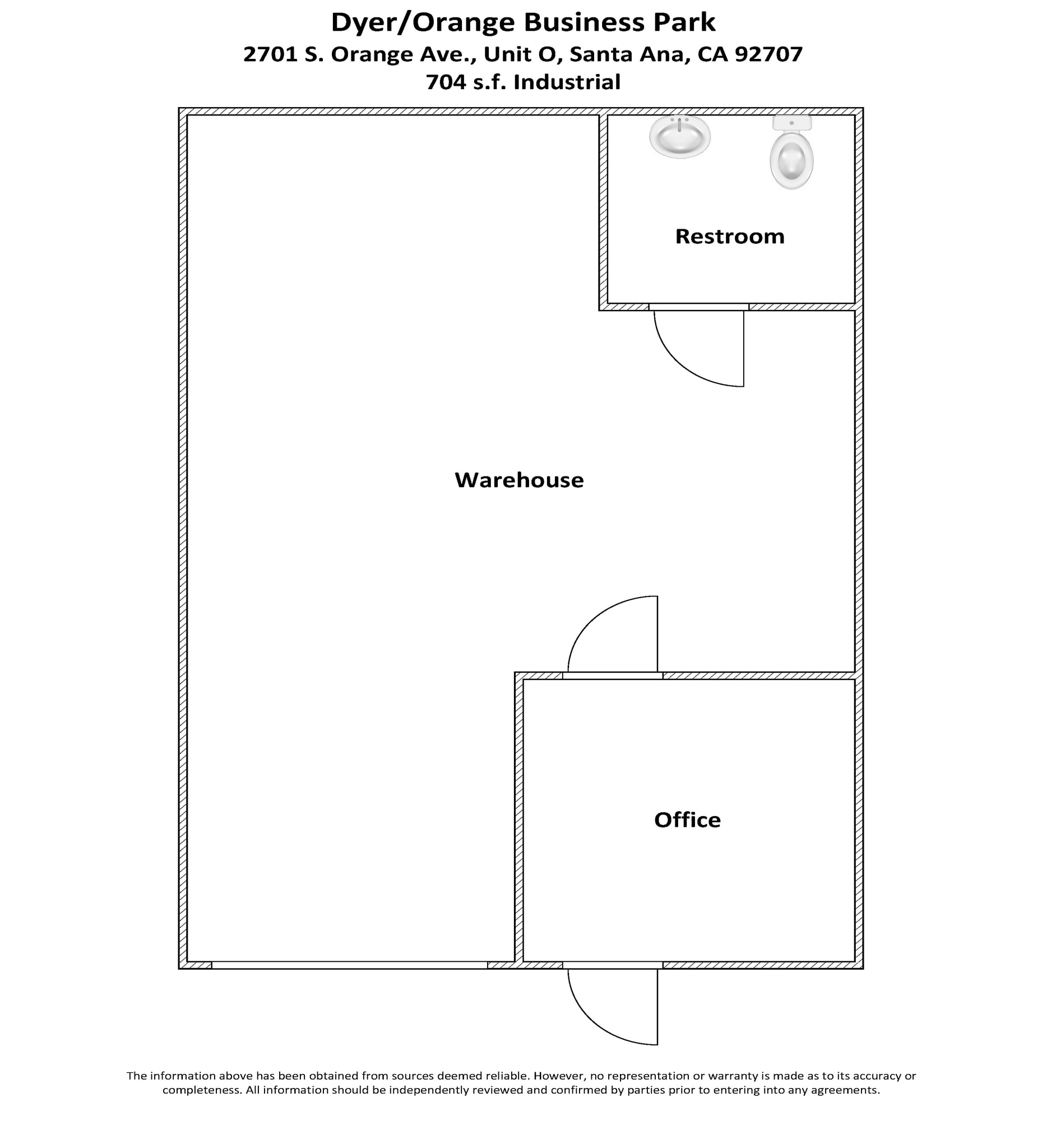 2701 Orange Ave, Santa Ana, CA à louer Plan d’étage type– Image 1 sur 3