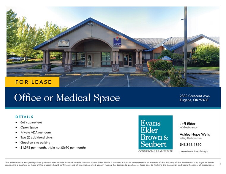 2830-2832 Crescent Ave, Eugene, OR à louer - Photo de l’immeuble – Image 3 sur 4
